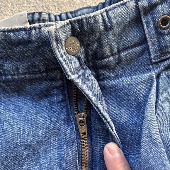 Deadstock 90s Dockers Jeans Mens 28x28 Pleated Denim Levis Cargo Tapered Vintage - Picture 6 of 12